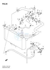 DL650 (E2) V-Strom drawing RADIATOR HOSE