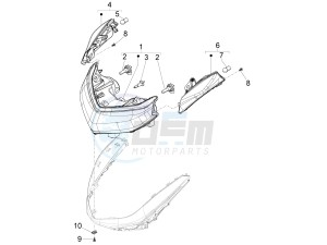 X10 125 4T 4V I.E. E3 (EMEA) drawing Front headlamps - Turn signal lamps