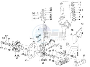 S 50 2T College drawing Fork - steering tube - Steering bearing unit