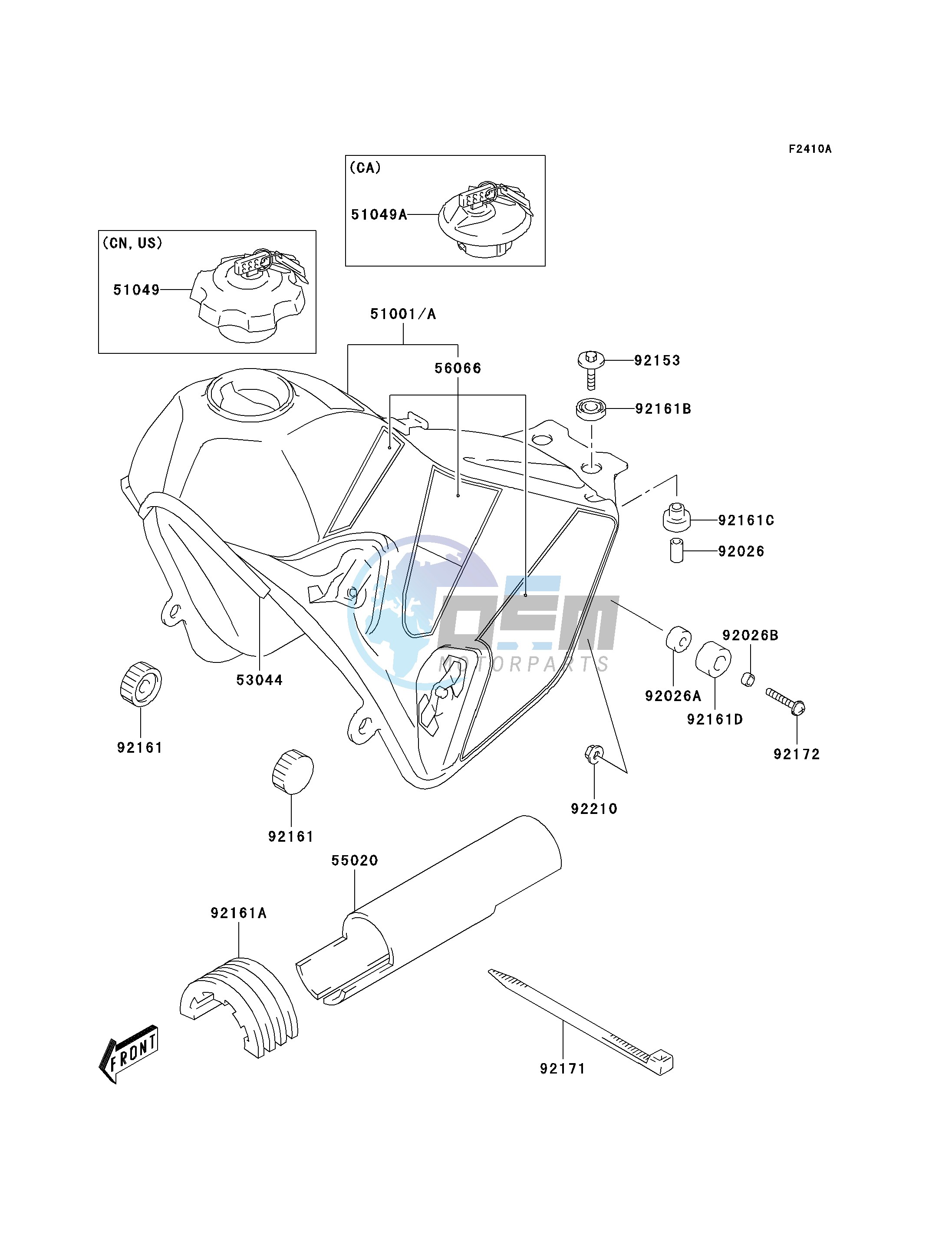 FUEL TANK-- KLX400-A2- -