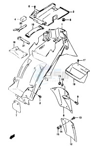 GSF1200A (E18) drawing REAR FENDER (GSF1200SAV SAW SAX SAY)