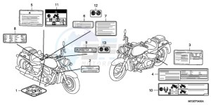 VT750C9 Australia - (U / MK) drawing CAUTION LABEL