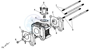 ALLO 50 25 KMH drawing CYLINDER / GASKETS