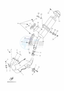 XTZ690D-B TENERE 700 (BEH2) drawing EXHAUST