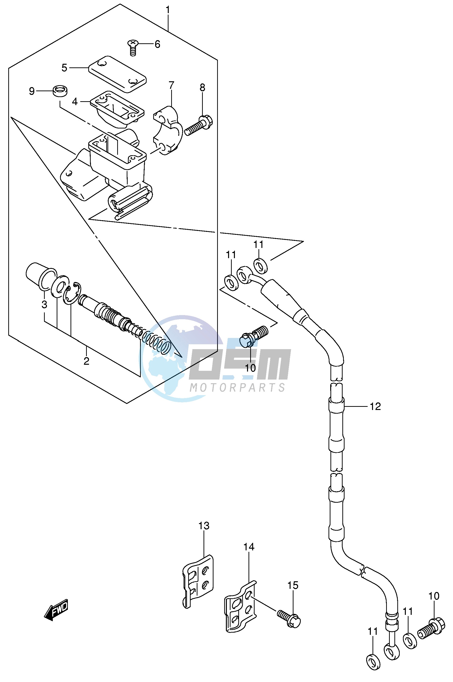 FRONT MASTER CYLINDER (MODEL K5 K6)