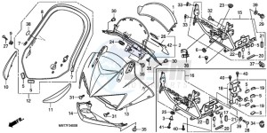 XL1000V9 E / MKH drawing UPPER COWL