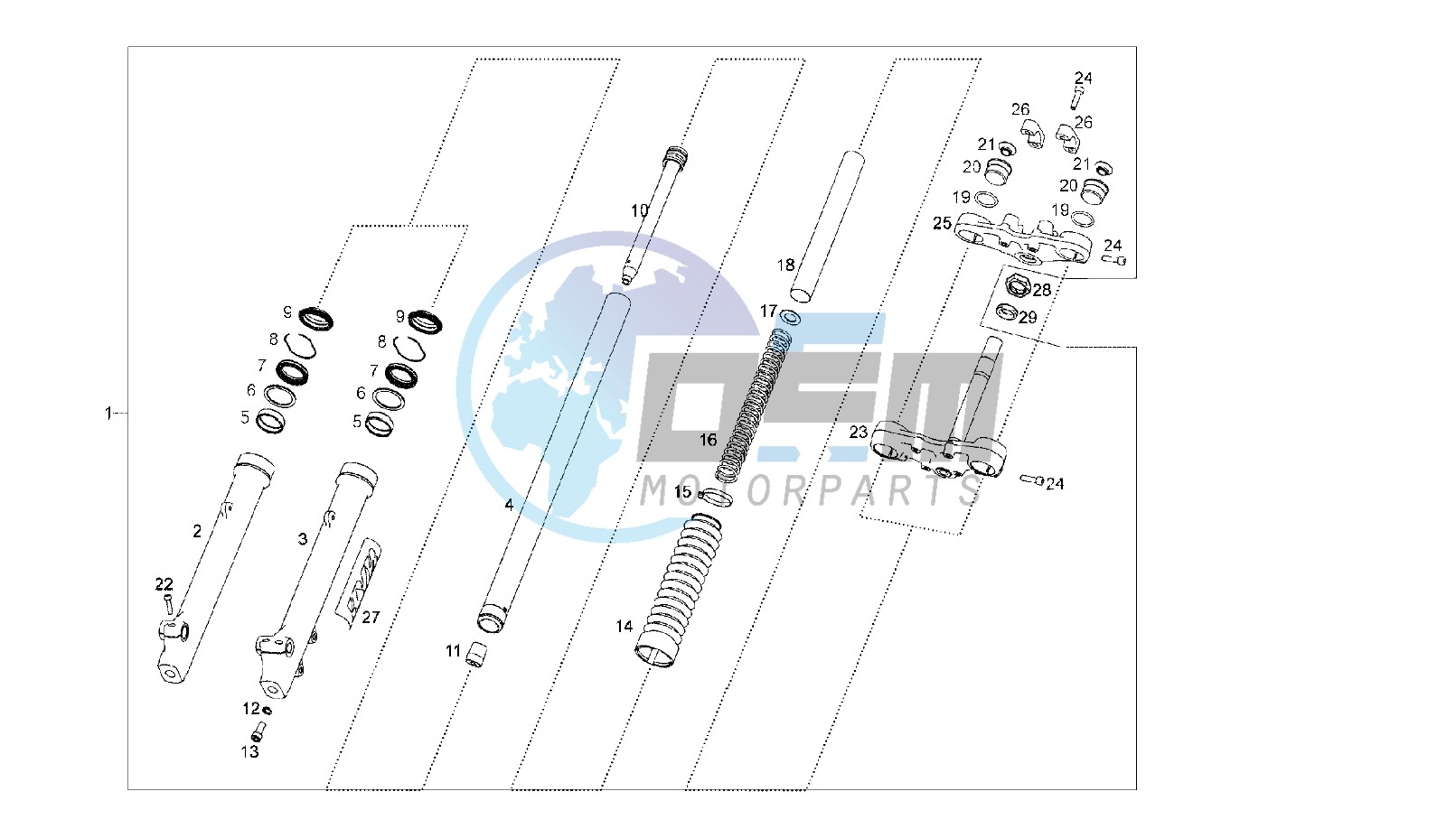 FRONT FORK, KYB