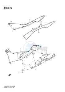 AN400 BURGMAN EU-UK drawing SIDE LEG SHIELD