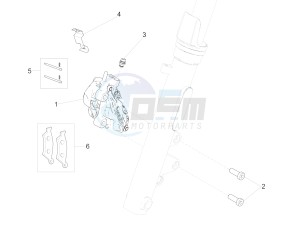 V9 Bobber 850 (USA) drawing Front brake caliper