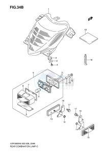 VZR1800 (E3-E28) INTRUDER drawing REAR COMBINATION LAMP (VZR1800K8 K9 NK8 NK9 L0)