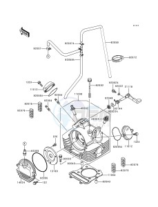 KLF 300 B [BAYOU 300] (B5-B9) [BAYOU 300] drawing CYLINDER HEAD