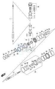 DF 250AP drawing Transmission S/N 610001 to 610591