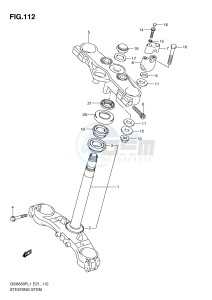 GSX650F (E21) Katana drawing STEERING STEM (GSX650FL1 E24)