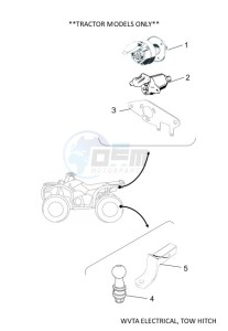 YFM700FWAD GRIZZLY 700 EPS (BLTT) drawing WVTA ELECTRICAL, TOW HITCH