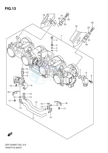 GSF1250 (E2) Bandit drawing THROTTLE BODY