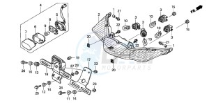 VFR800 drawing REAR COMBINATION LIGHT (E,ED,EK,F)