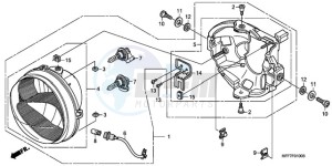 XL700V9 ED drawing HEADLIGHT