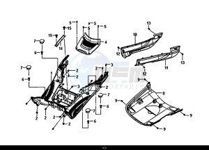 FIDDLE III 50 (25 KM/H) (XA05W5-NL) (E4) (L7-M0) drawing FLOOR PANEL CENTER COVER