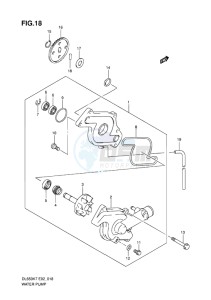 DL 650 V-STROM EU-UK drawing WATER PUMP