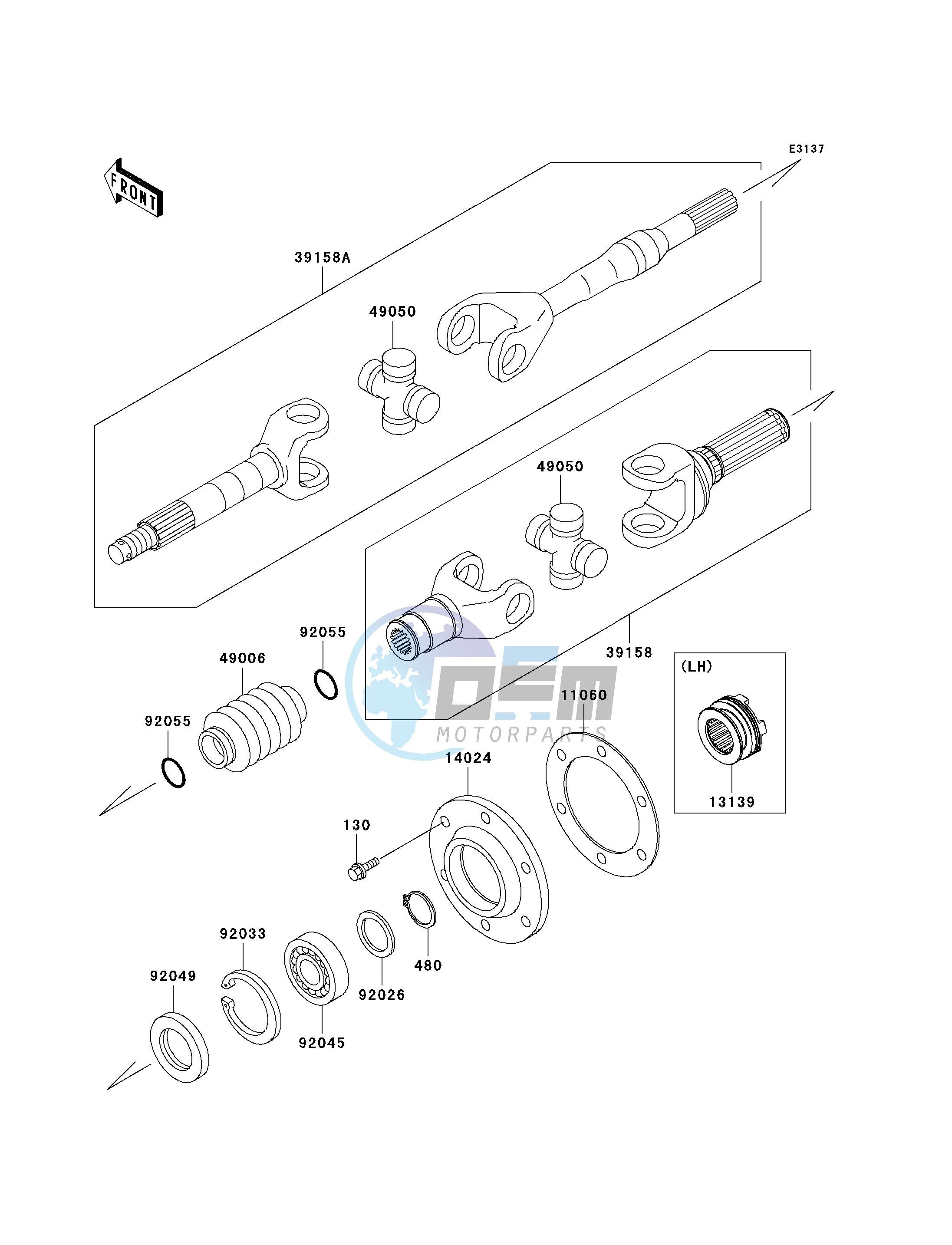 DRIVE SHAFT-REAR