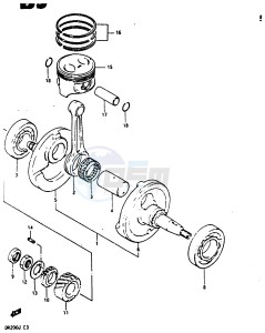 DR200 (G-H-J) drawing CRANKSHAFT