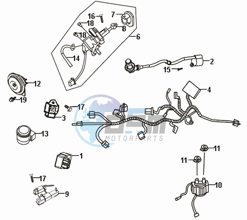 WIRING HARNASS - IGNITION LOCK - CDI UNIT