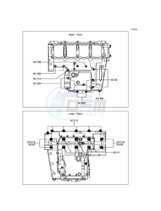 Z800 ZR800EGF UF (UK FA) XX (EU ME A(FRICA) drawing Crankcase Bolt Pattern