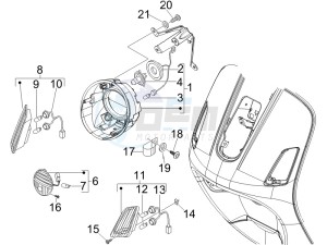 GTV 250 ie UK drawing Head lights - Turn signal lamps