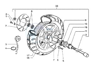 X9 200 180 drawing Front wheel