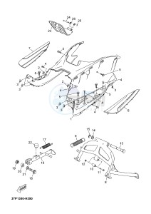 YP125RA (ABS) X-MAX125 ABS X-MAX125 ABS (2ABD) drawing STAND & FOOTREST