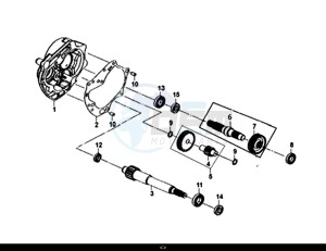 SYMPHONY CARGO 50 (AY05W7-EU) (L7-M0) drawing MISSION CASE-DRIVE SHAFT