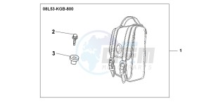 VTX1800C drawing LEATHER BACKREST BAG