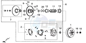 GTS 125I EURO4 LONG VISOR L7 drawing STARTER CLUTCH