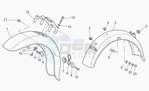 California 1100 Stone - Metal PI Stone/Metal PI drawing Front/rear mudguard