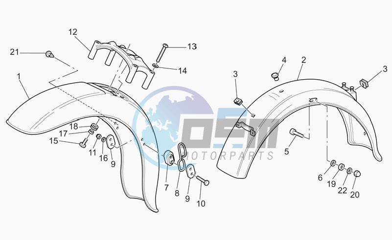 Front/rear mudguard