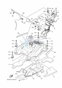 YFM450FWBD KODIAK 450 EPS (BHT4) drawing FUEL TANK