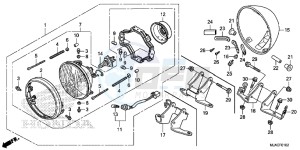 VT750SE Shadow E drawing HEADLIGHT (VT750C2B/ C2S/ S E,3E)