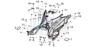 GTS 125I EURO4 LONG VISOR L7 drawing FOOTREST