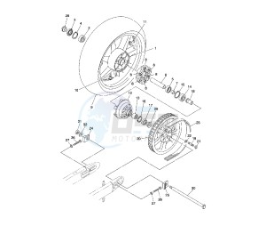 XVS A MIDNIGHT STAR 1300 drawing REAR WHEEL