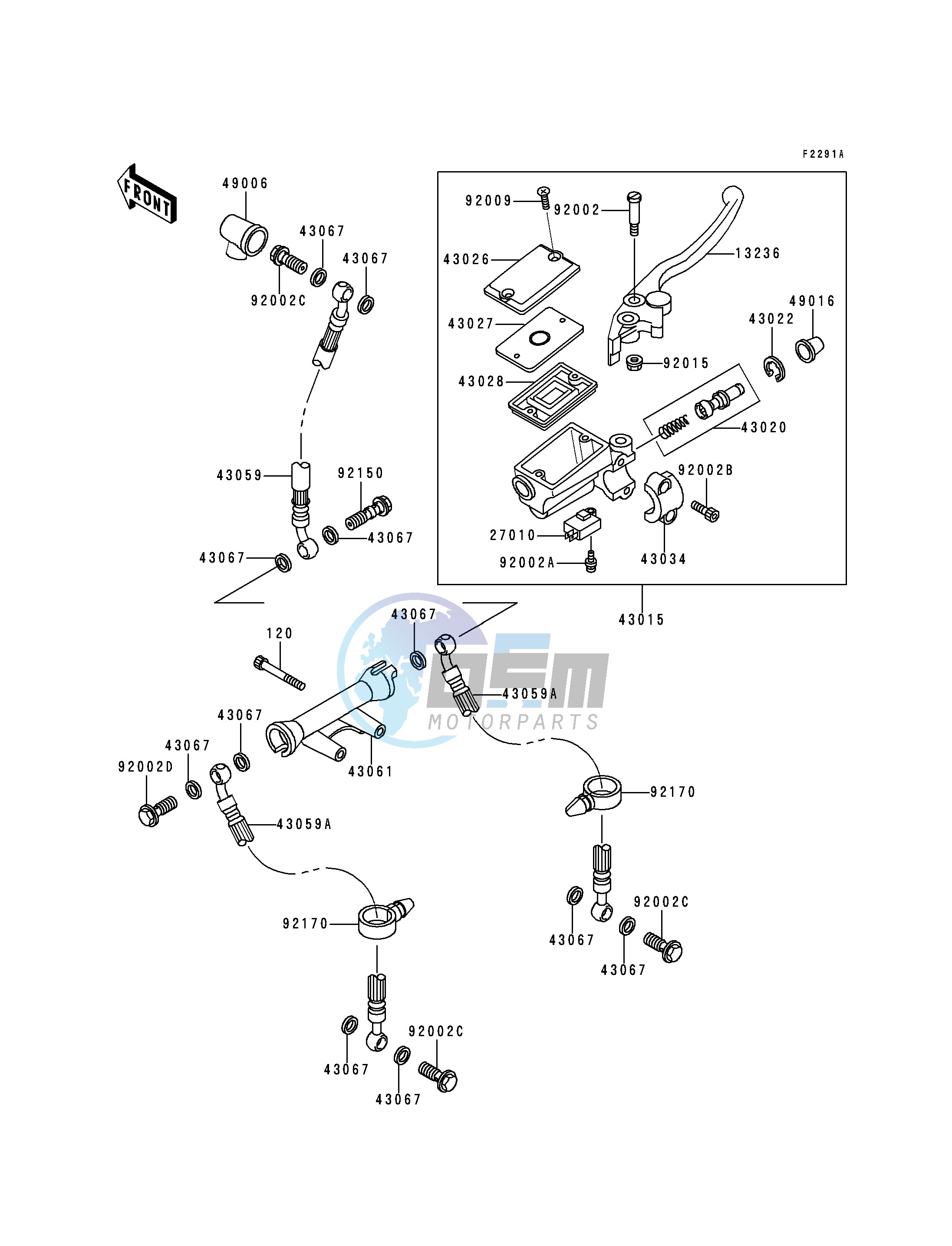 FRONT MASTER CYLINDER-- ZR550-B3_B4- -