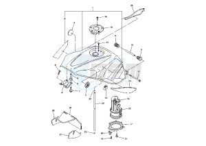 YZF R 6 600 drawing FUEL TANK MY03