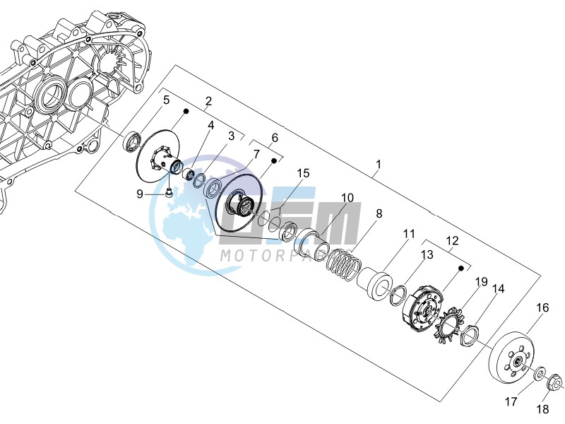 Driven pulley