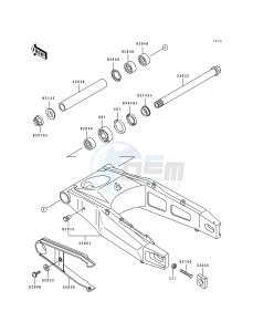 ZX 750 K [NINJA ZX-7R] (K1-K2) [NINJA ZX-7R] drawing SWING ARM