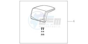 XL1000VA9 France - (F / ABS CMF) drawing TOP BOX PILLION PAD (TOP)