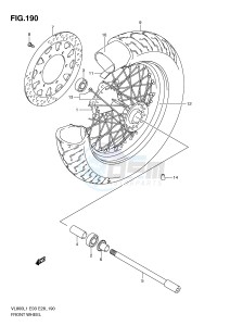 VL800 (E3-E28) VOLUSIA drawing FRONT WHEEL (VL800TL1 E28)