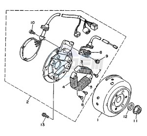 TZR RR 125 drawing GENERATOR