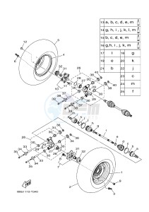 YFM450FWBD YFM45KPXJ KODIAK 450 EPS (BB51) drawing REAR WHEEL