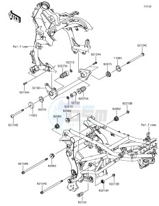 VERSYS 650 ABS KLE650FHF XX (EU ME A(FRICA) drawing Engine Mount