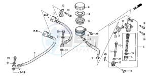 CBF600N drawing REAR BRAKE MASTER CYLINDER (CBF600SA/NA)