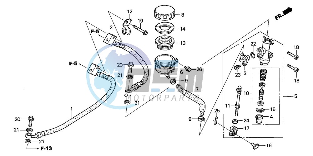 REAR BRAKE MASTER CYLINDER (CBF600SA/NA)